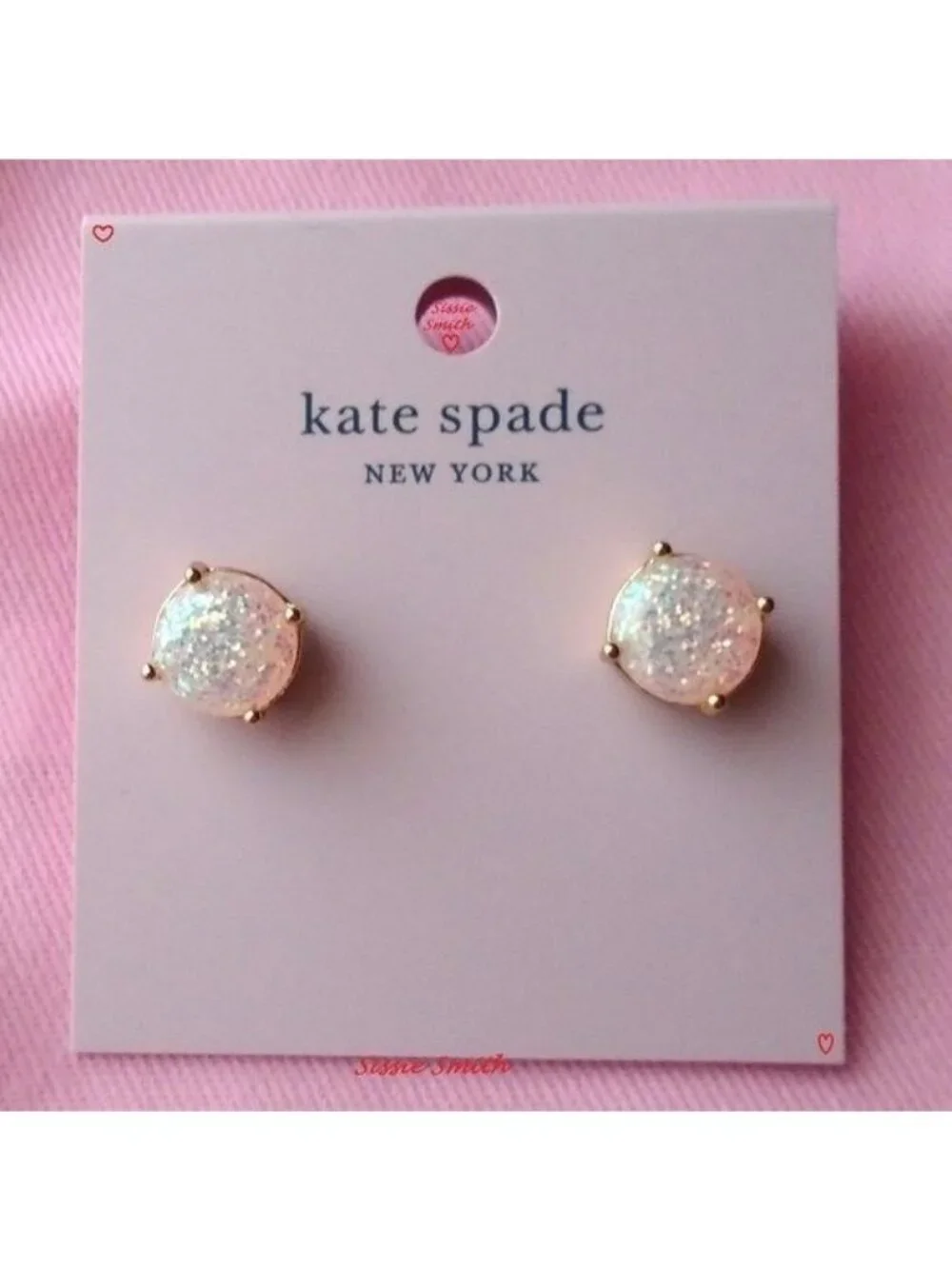 Kate Spade New York Earrings Opal Gumdrop Iridescent Glitter Studs